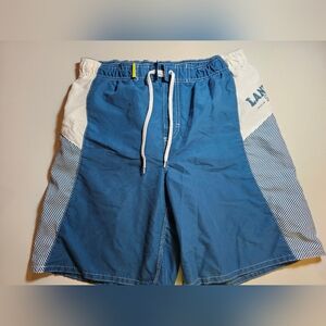 Landshark Blue and White Swim Shorts Mens Size 32